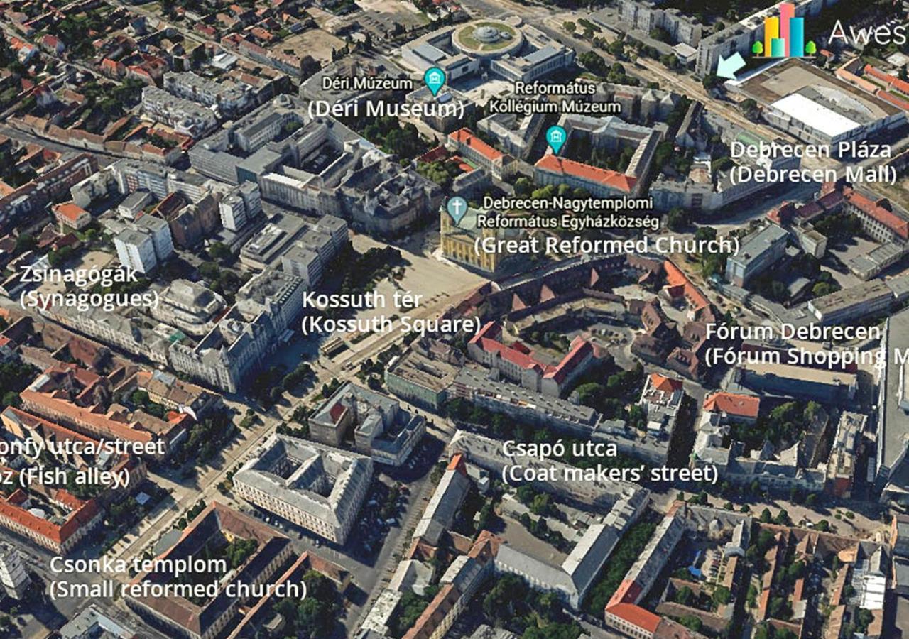 Aweshome City Apartment - 3 Bedrooms And Free Parking Debrecen Exteriör bild